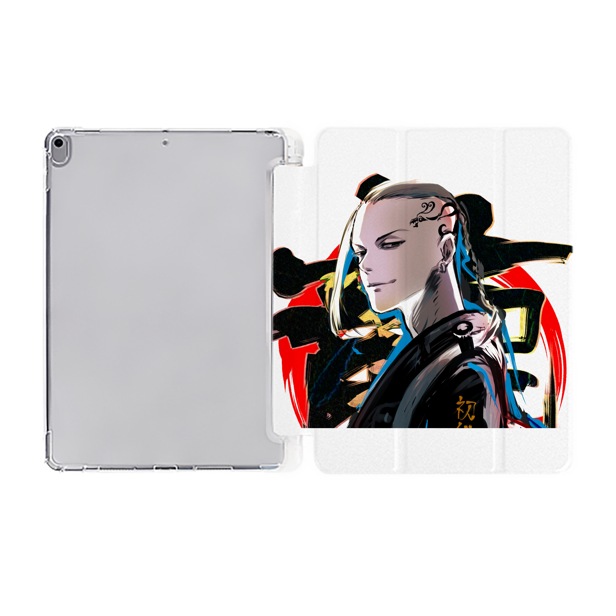 （画像用） 東京リベンジャーズ Tokyo Revengers IPad ケース ペン収納付き 三つ折りスタンド PUレザー×シリコン 対応機種9.5/10.5/10.9インチ